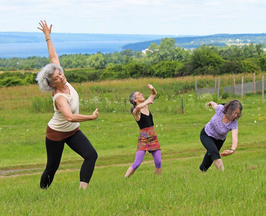 Dancers on the lawn